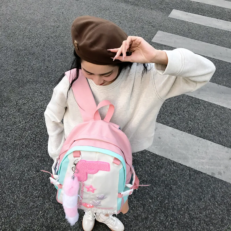 S.REPHEN Nylon Backpack Regular Women's Pink-2
