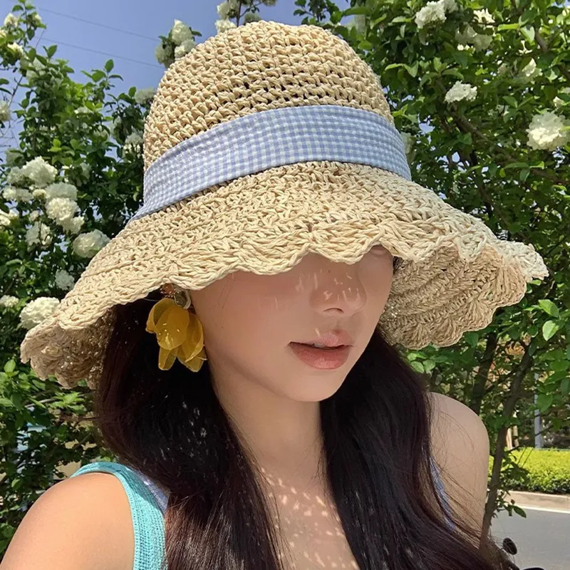 MEETSUNNY Paper Bucket Hats Women's-2