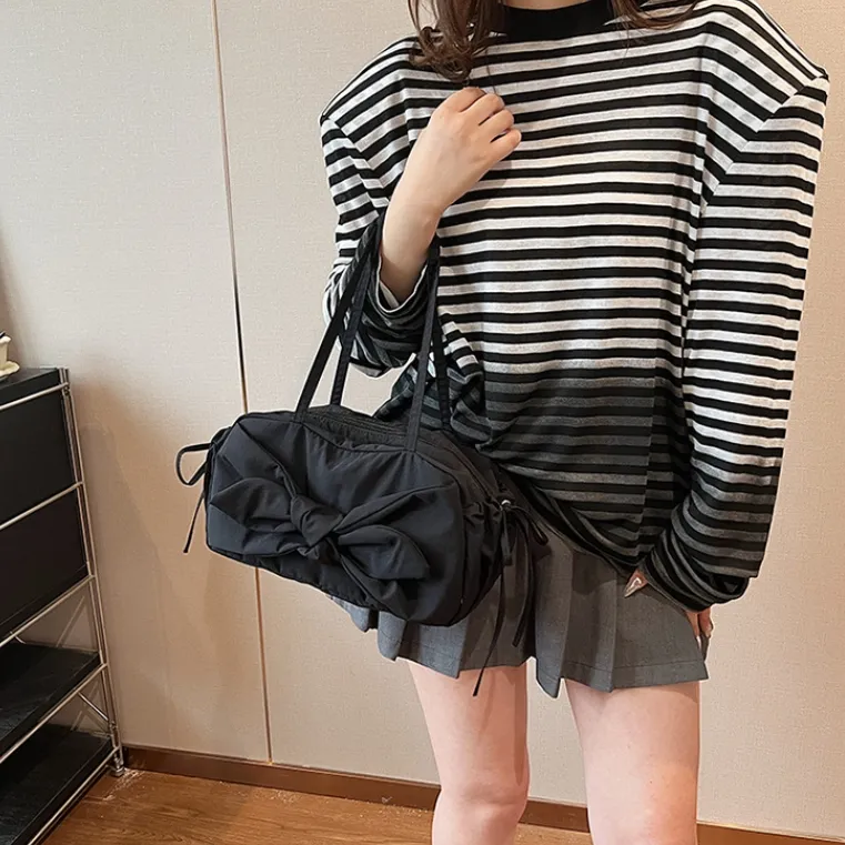S.REPHEN Nylon Shoulder Bag Handbags Shoulder Bags Regular Women's Black Ecru Blue Silver-1