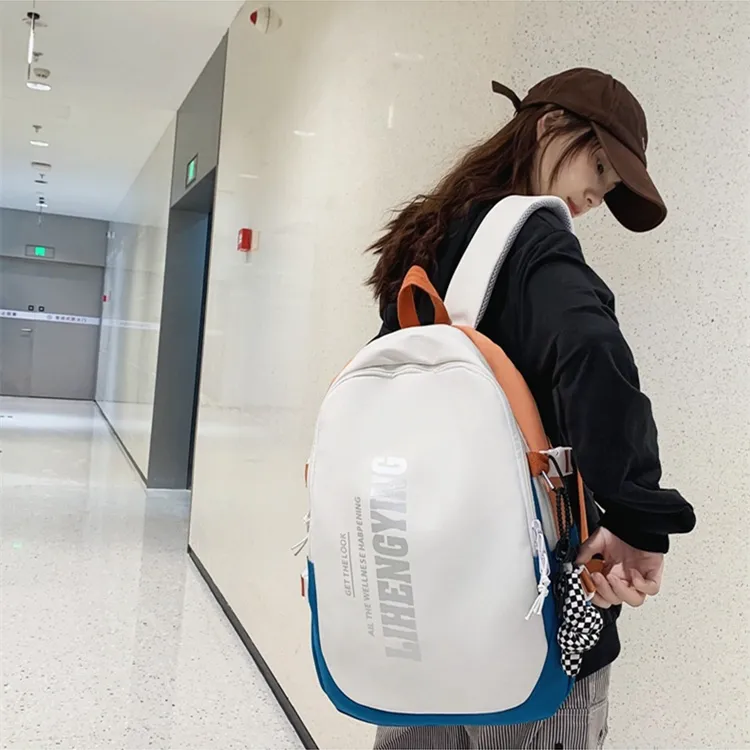 HCXK Nylon Backpack Unisex Black/Gray/Blue/Purple/Orange-22