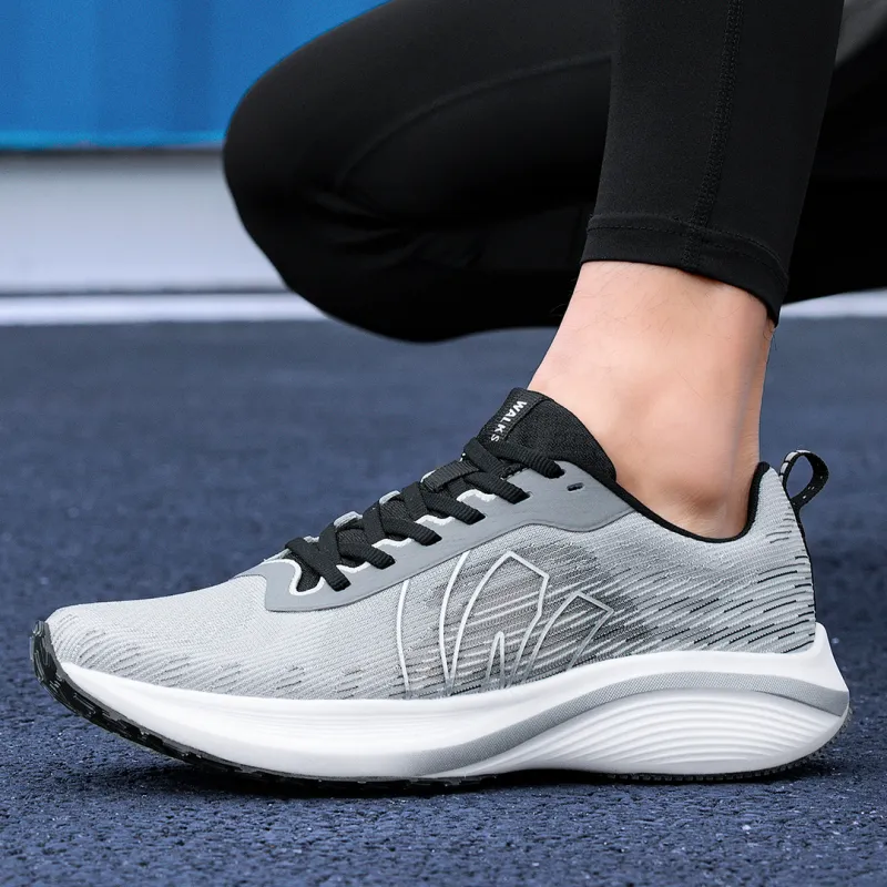 WALK SOUL Cushioning Coverage Rebound Wear Resistant Lightweight Breathable Slip Resistant Low Top Running Shoes Unisex-1