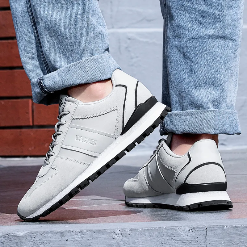 WALKSOUL Casual Shoes Men Low Top White/Black-8