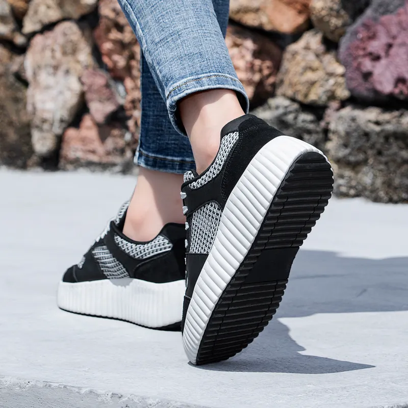 WALK SOUL Anti-Slip And Wear-Resistant Height Increasing Low-Top Skateboard Shoes Unisex-7