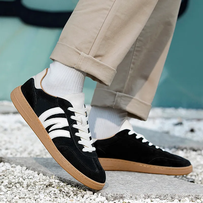 WALKSOUL Skateboard Shoes Men Low Top White-2