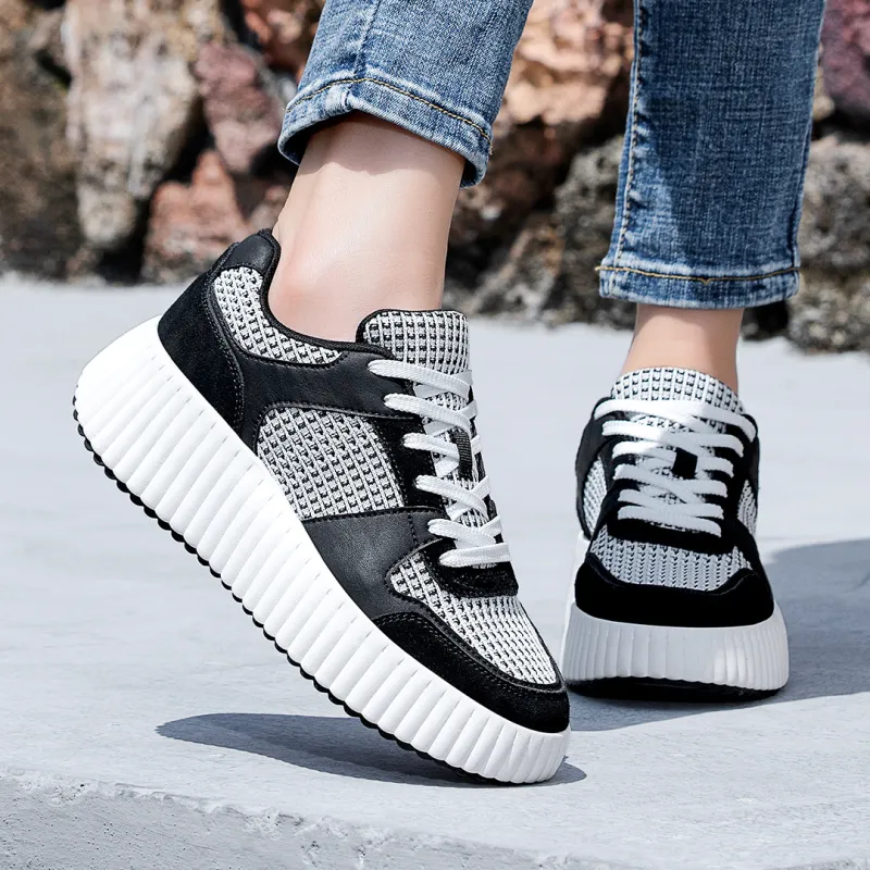 WALK SOUL Anti-Slip And Wear-Resistant Height Increasing Low-Top Skateboard Shoes Unisex-8