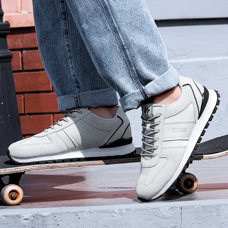 WALKSOUL Casual Shoes Men Low Top White/Black-10