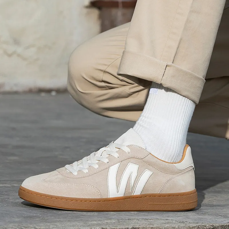 WALKSOUL Skateboard Shoes Men Low Top White-10