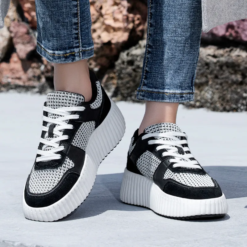 WALK SOUL Anti-Slip And Wear-Resistant Height Increasing Low-Top Skateboard Shoes Unisex-6