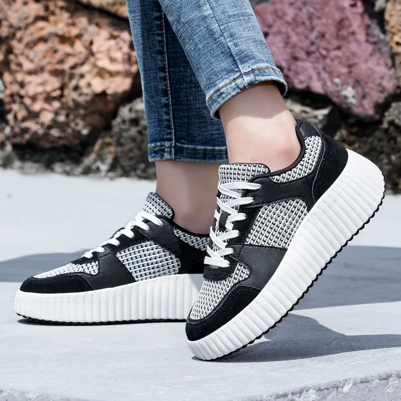 WALK SOUL Anti-Slip And Wear-Resistant Height Increasing Low-Top Skateboard Shoes Unisex-5