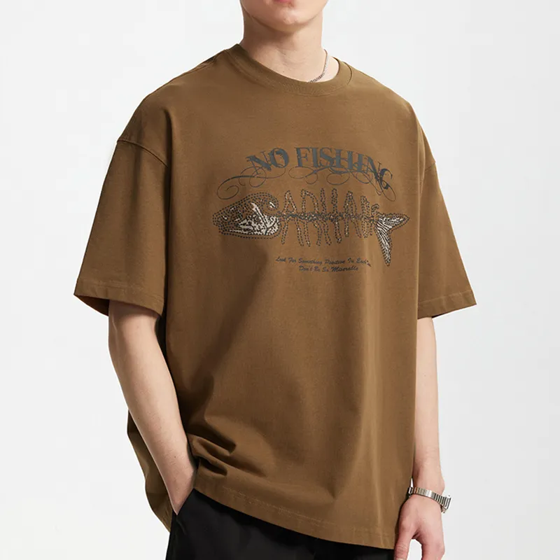 M MAICCO T Shirt Men's Mud Gray Coal/Brown-5