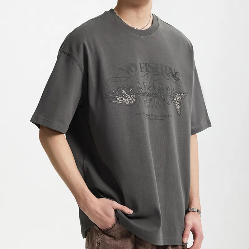 M MAICCO T Shirt Men's Mud Gray Coal/Brown-2