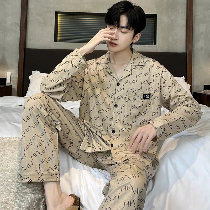 O'MESIK Pajama Set Men's Apricot-3