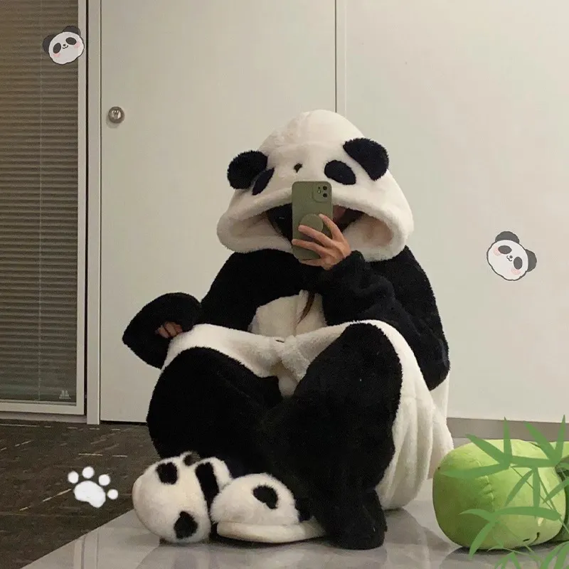 O'MESIK Pajama Set Unisex Black White-6