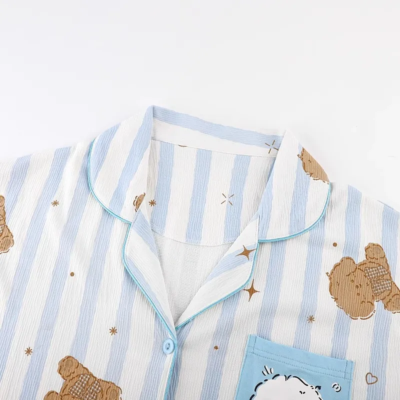 O'MESIK Pajama Set Women's Gift Box Set Blue-3