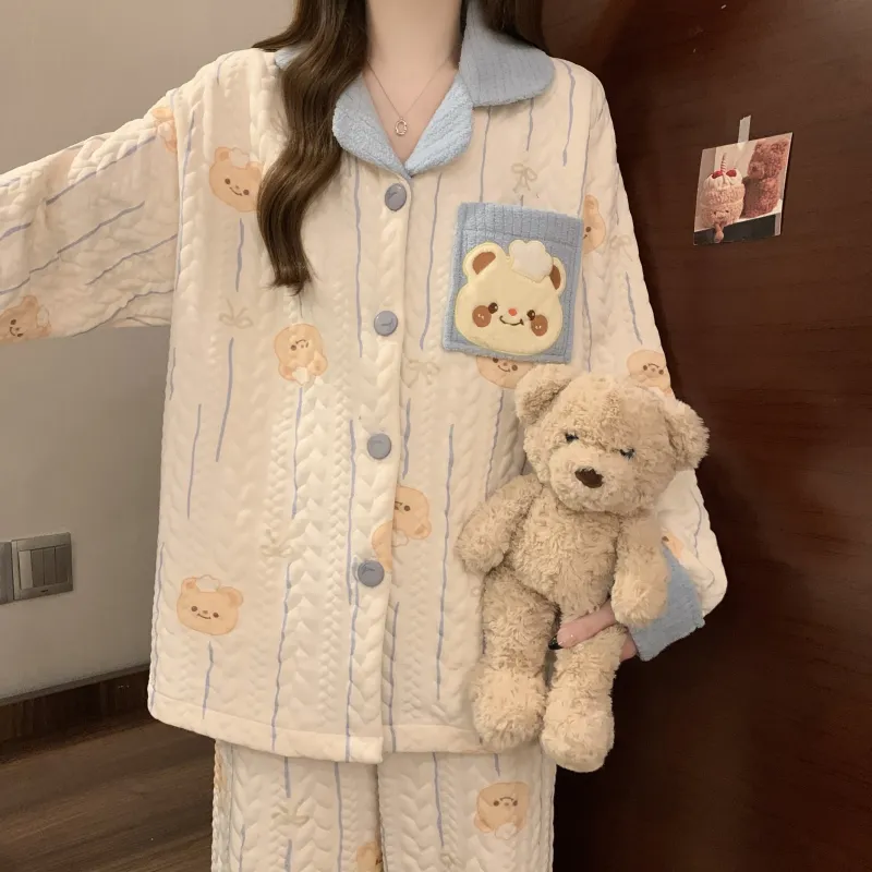 O'MESIK Pajama Set Women's Apricot-5