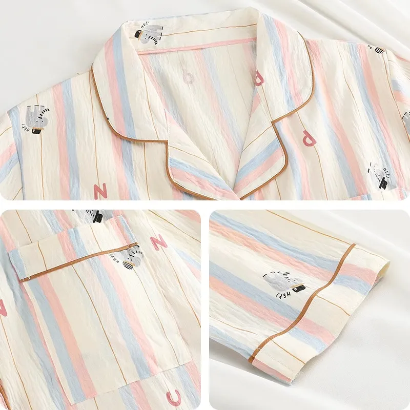 O'MESIK Pajama Set Women's Apricot-4