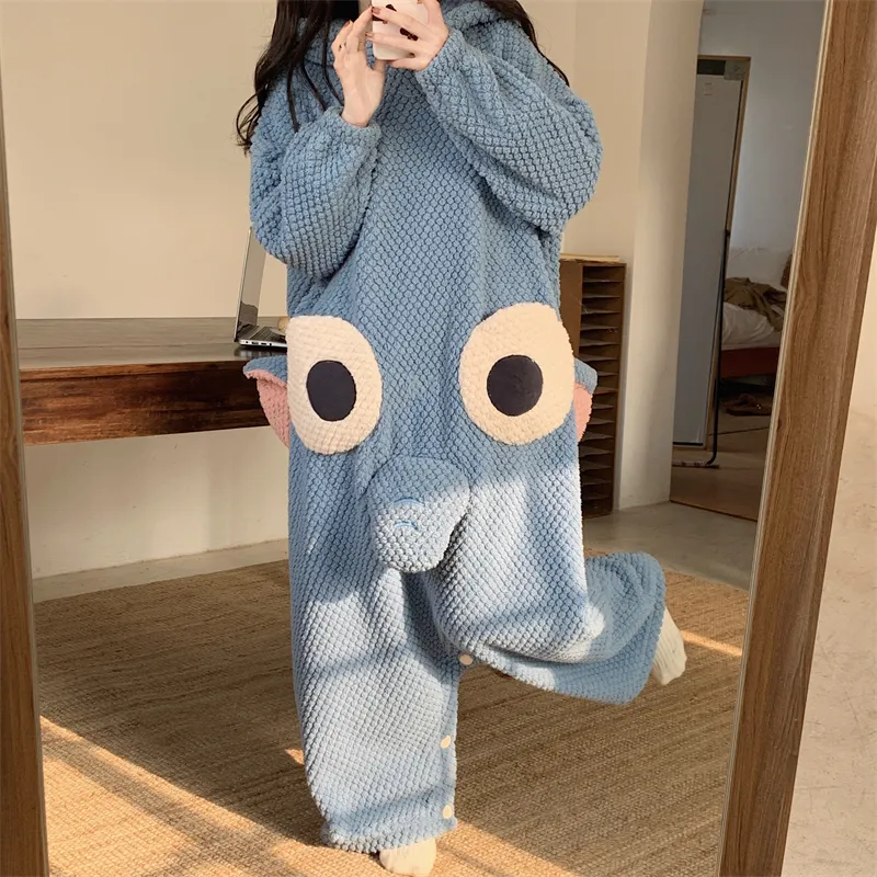 O'MESIK Home Onesies Women's Blue-2