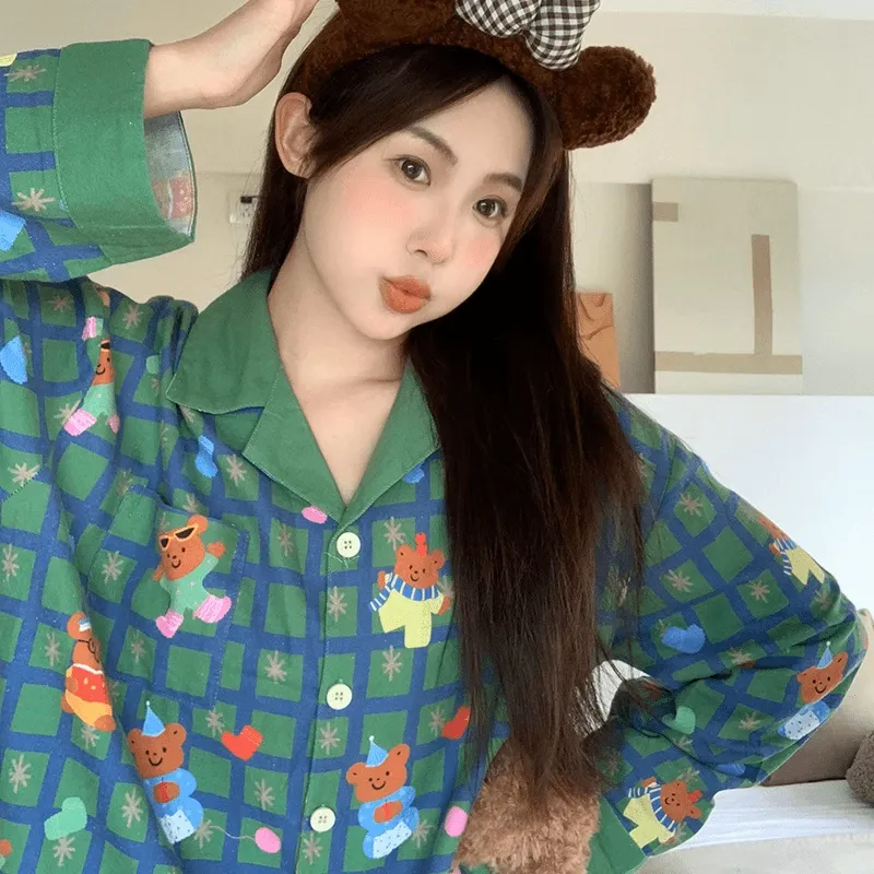 O'MESIK Pajama Set Women's Green-2