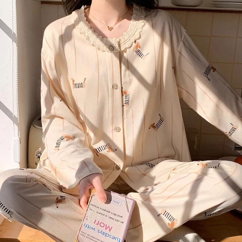 O'MESIK Pajama Set Women's Apricot-3