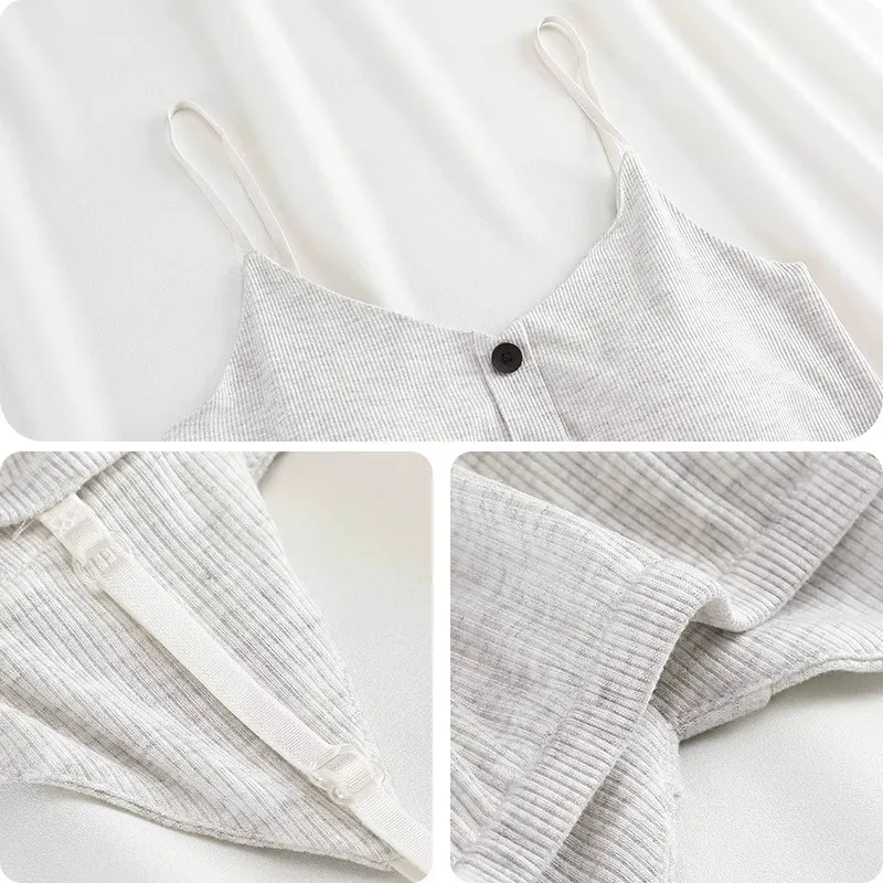 O'MESIK Pajama Set Women's Gray-4