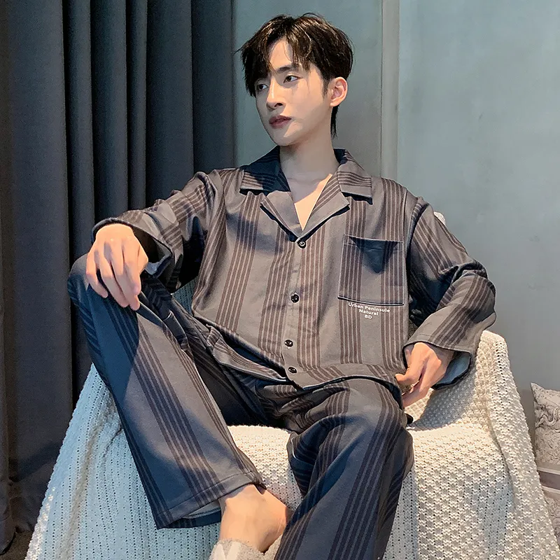 O'MESIK Pajama Set Men's Dark Gray-2
