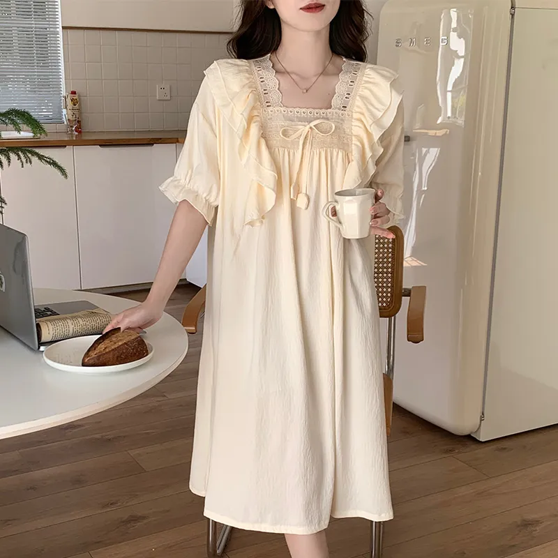 O'MESIK Nightgown Women's Apricot-5
