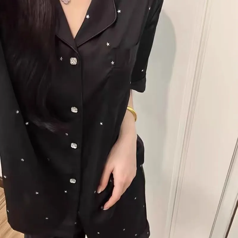 O'MESIK Pajama Set Women's Black-3