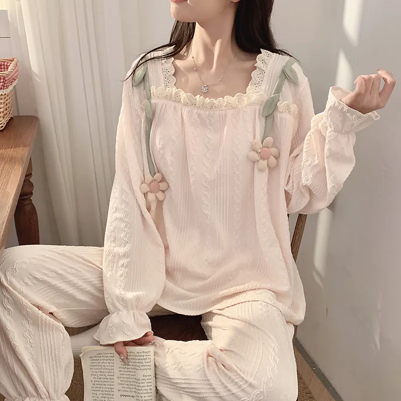 O'MESIK Pajama Set Women's Apricot-5