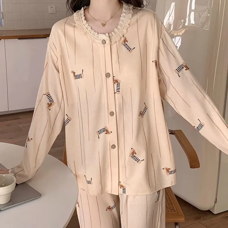 O'MESIK Pajama Set Women's Apricot-2