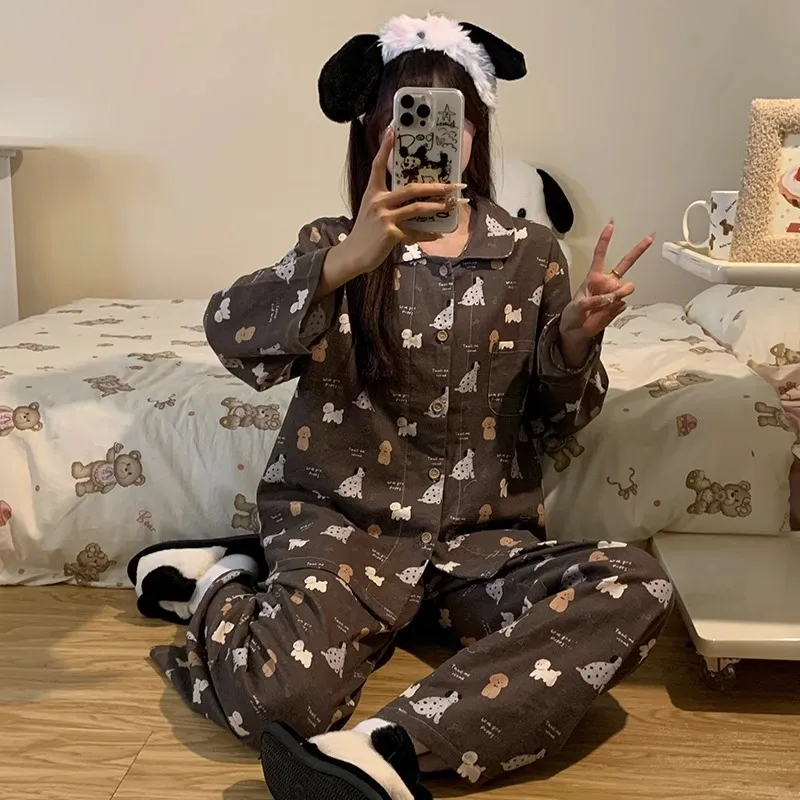 O'MESIK Pajama Set Women's Brown-5