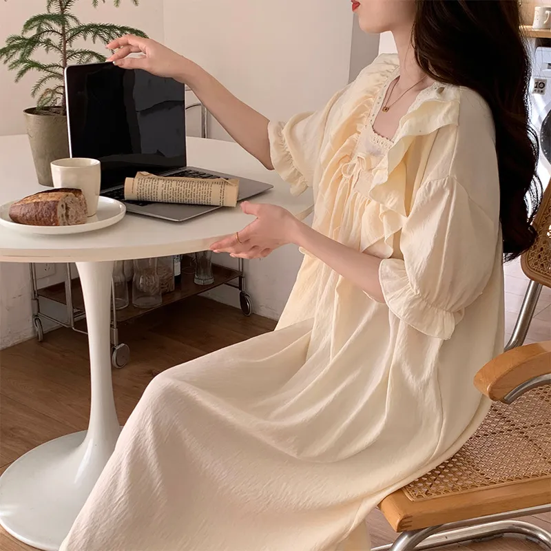 O'MESIK Nightgown Women's Apricot-2