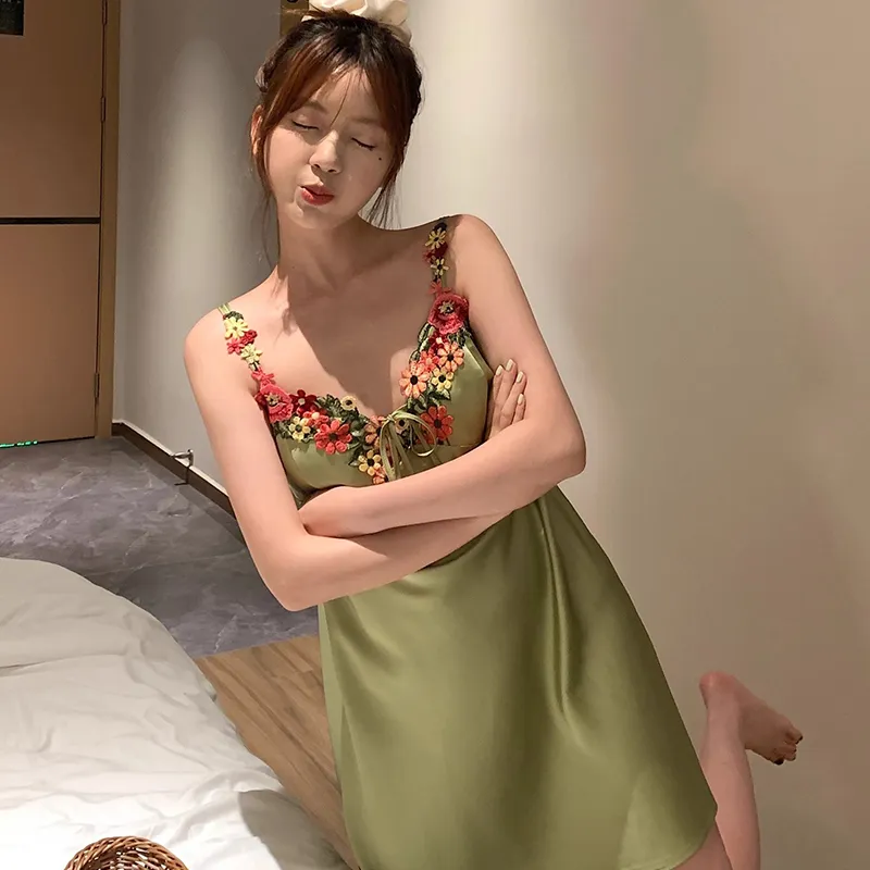 O'MESIK Nightgown Women's Green-4