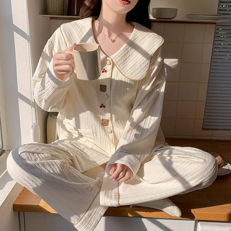 O'MESIK Pajama Set Women's Apricot-3