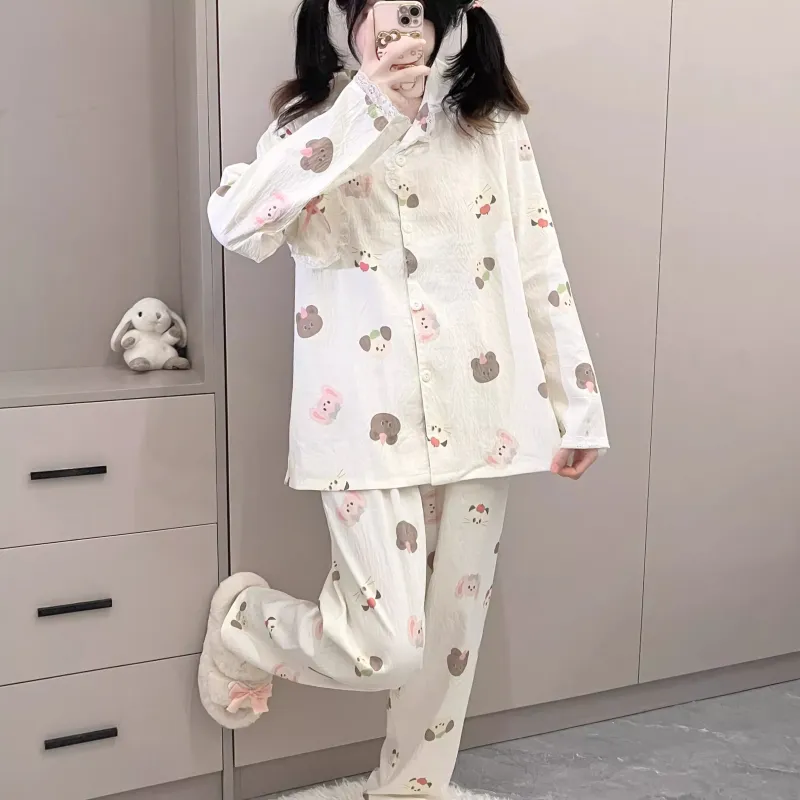 O'MESIK Pajama Set Women's Apricot-5
