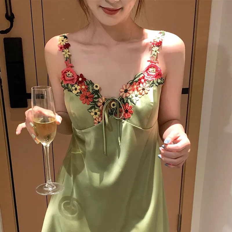 O'MESIK Nightgown Women's Green-5