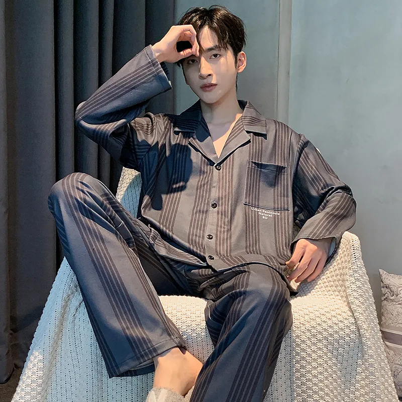 O'MESIK Pajama Set Men's Dark Gray-4
