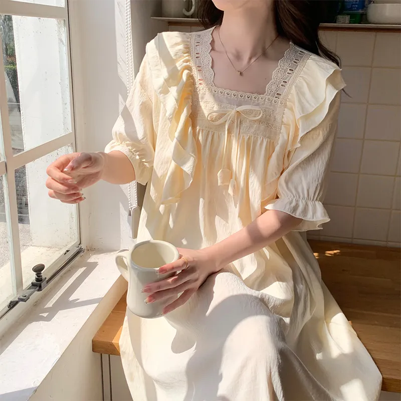 O'MESIK Nightgown Women's Apricot-4