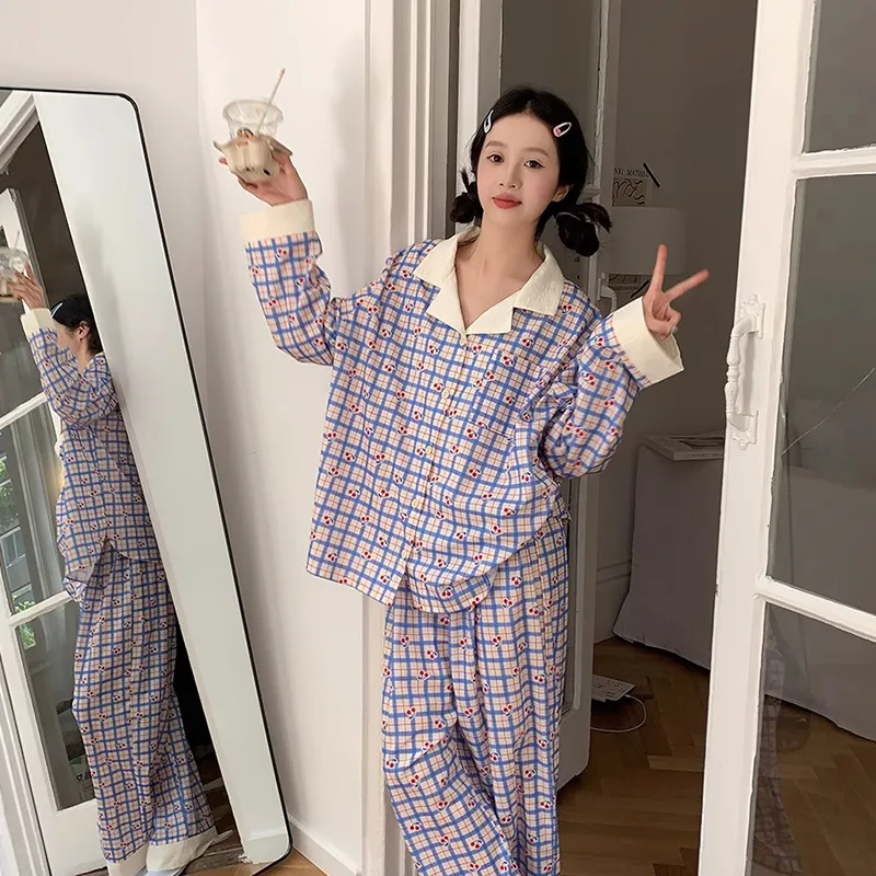 O'MESIK Pajama Set Women's Blue-4