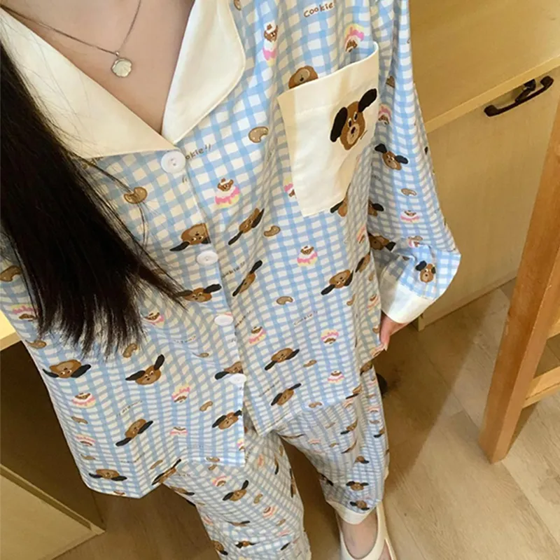 O'MESIK Pajama Set Women's Blue-2