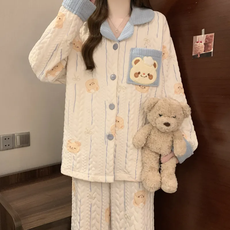 O'MESIK Pajama Set Women's Apricot-6