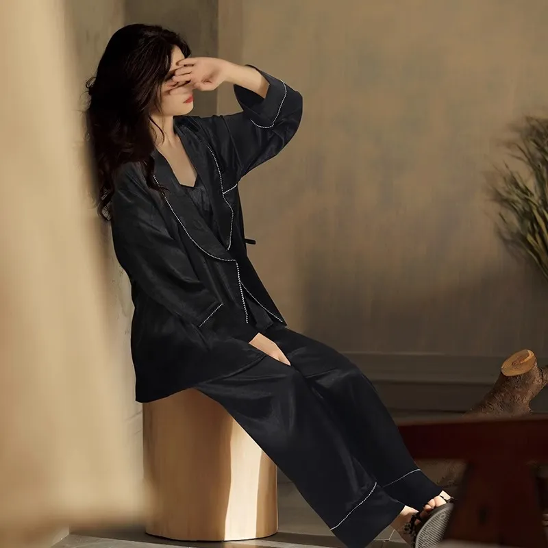 O'MESIK Pajama Set Women's Black-3