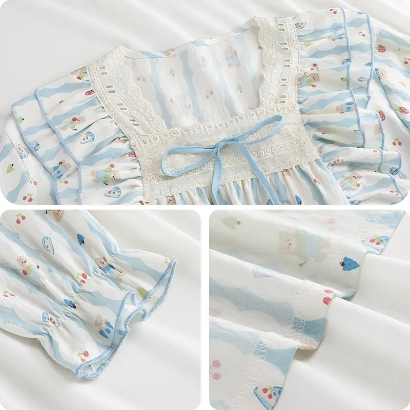 O'MESIK Pajama Set Women's Blue-2