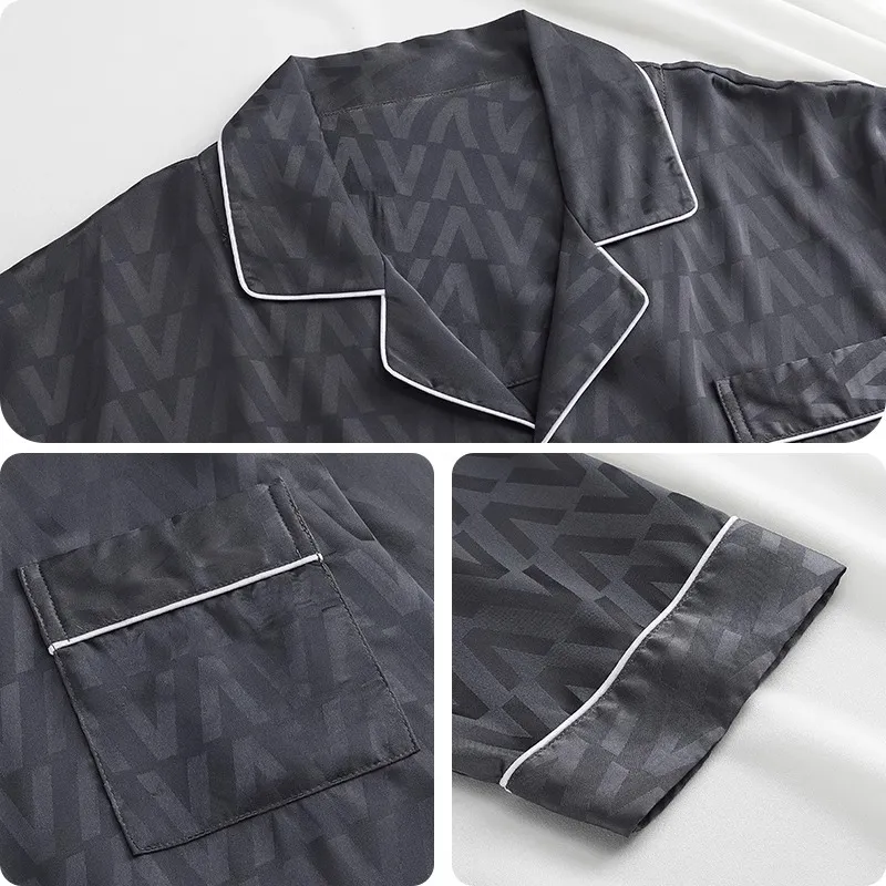 O'MESIK Pajama Set Men's Gift Box Set Gray-2