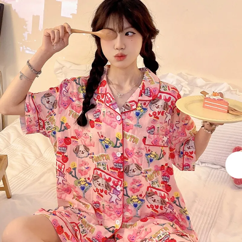 O'MESIK Pajama Set Women's Pink-4