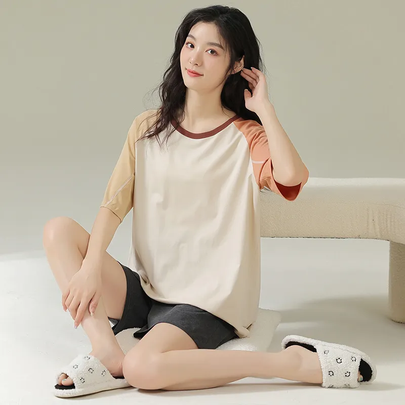 O'MESIK Pajama Set Women's Apricot-4