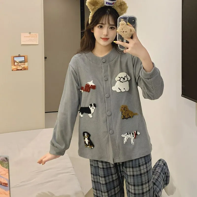 O'MESIK Pajama Set Women's Gray-5