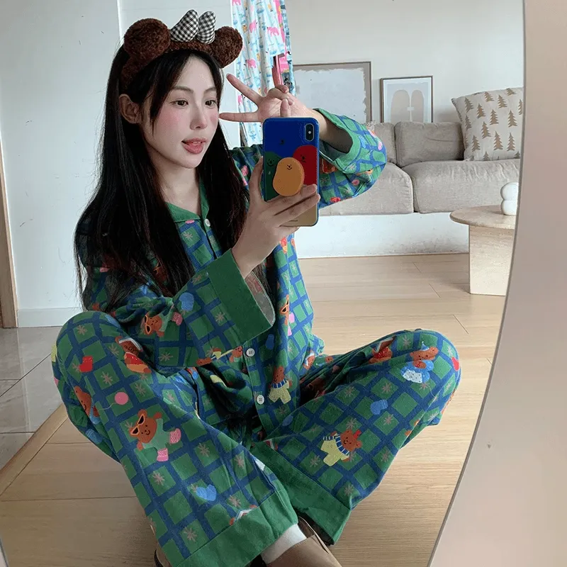 O'MESIK Pajama Set Women's Green-5