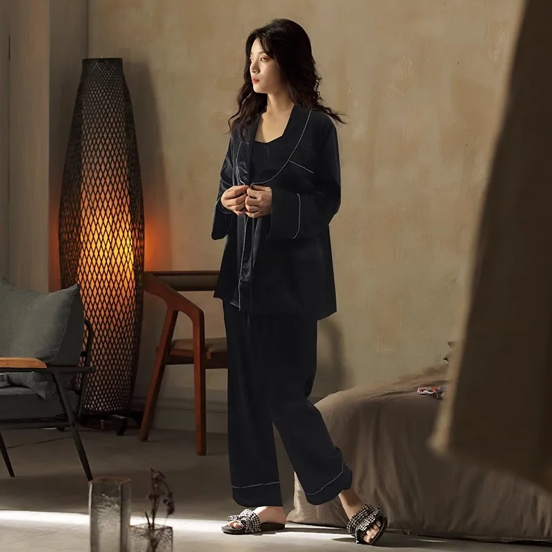 O'MESIK Pajama Set Women's Black-5