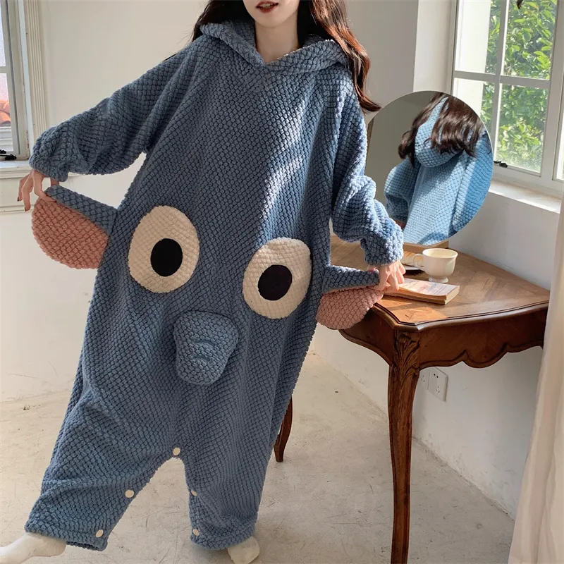 O'MESIK Home Onesies Women's Blue-5