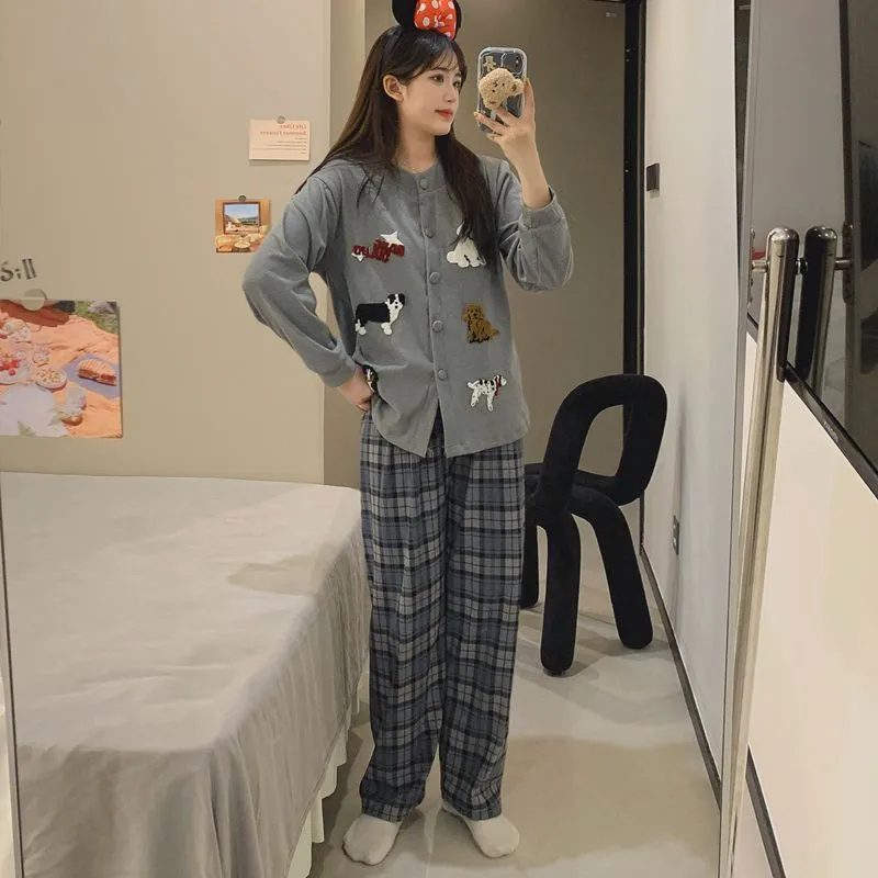 O'MESIK Pajama Set Women's Gray-6